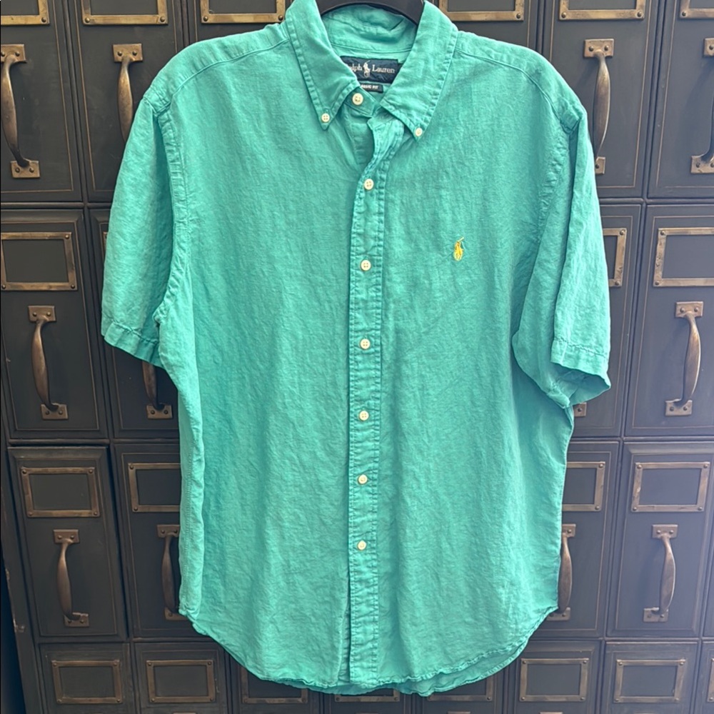 Polo by Ralph Lauren Men's Teal Green Shirt